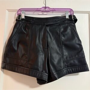 NWT Black Faux Leather Shorts - Medium